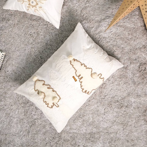 US Local Polyester Pillow With Embroidery Work