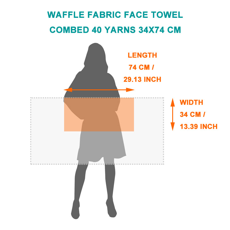 HE0001 40s combed cotton waffle face towel 6 Color FT
