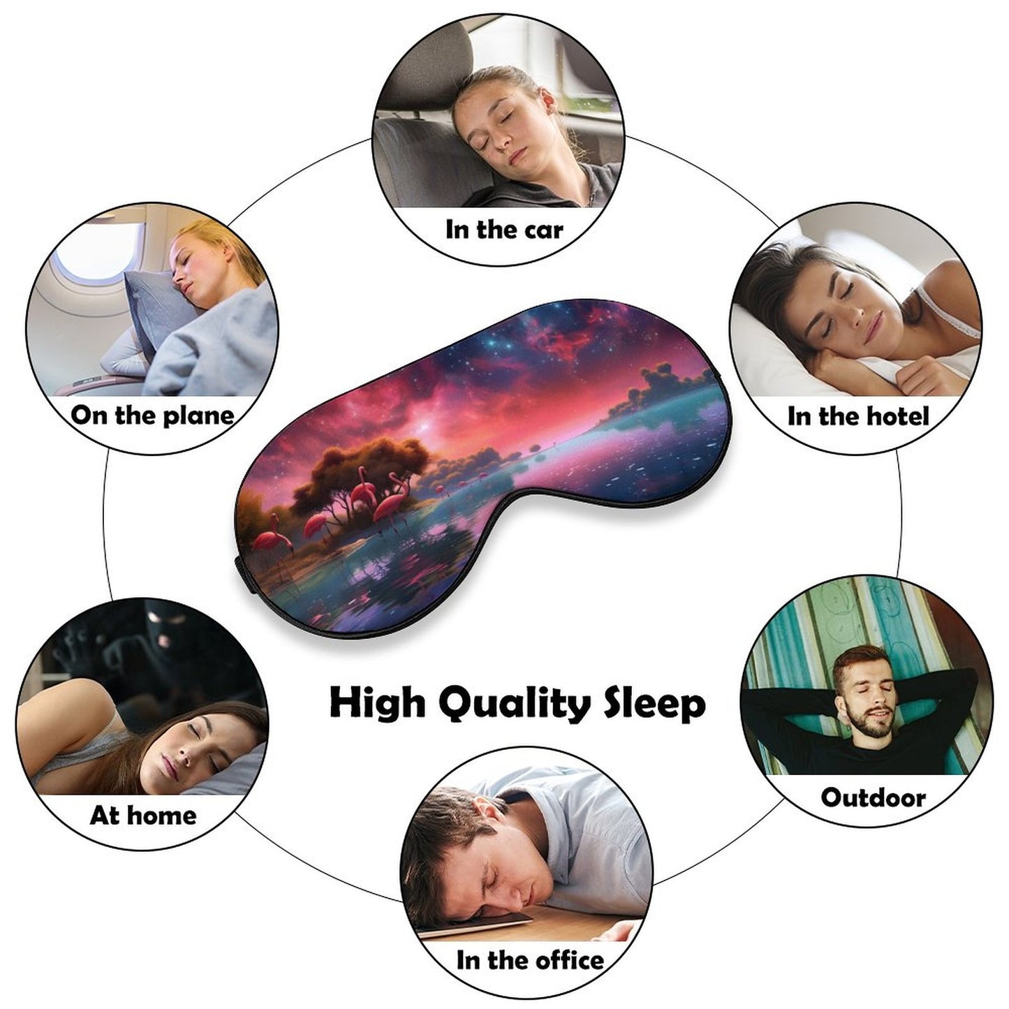 Sleep Mask Flamingos HSM01A009 normal-online-PERSONAL DESIGN