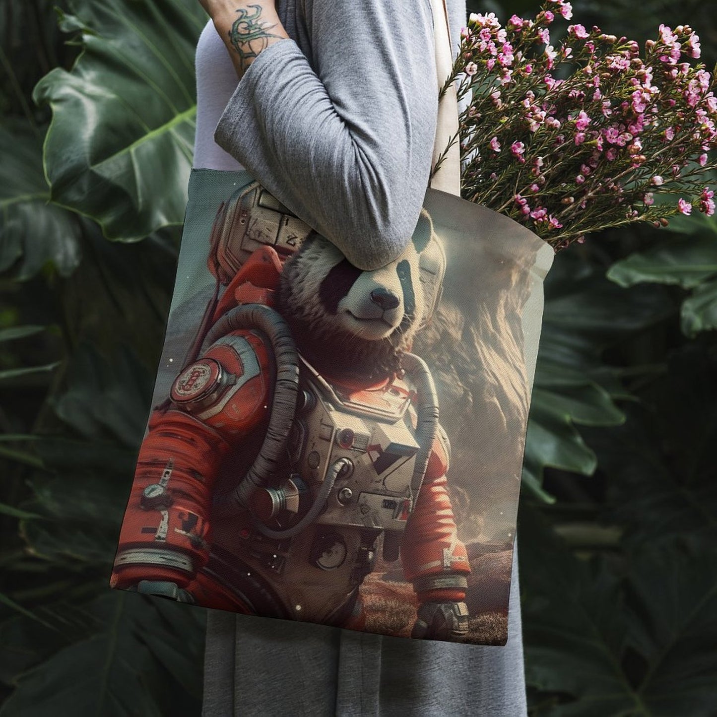 Canvas Tote Bag Double SolarLab_a_Panda_astronaut_walk_on_the_Mars_spaceship_sci-fi_pu_733438a8-767e-4923-9f27-a755fad1349c Style-35 38×41cm normal-online-PERSONAL DESIGN