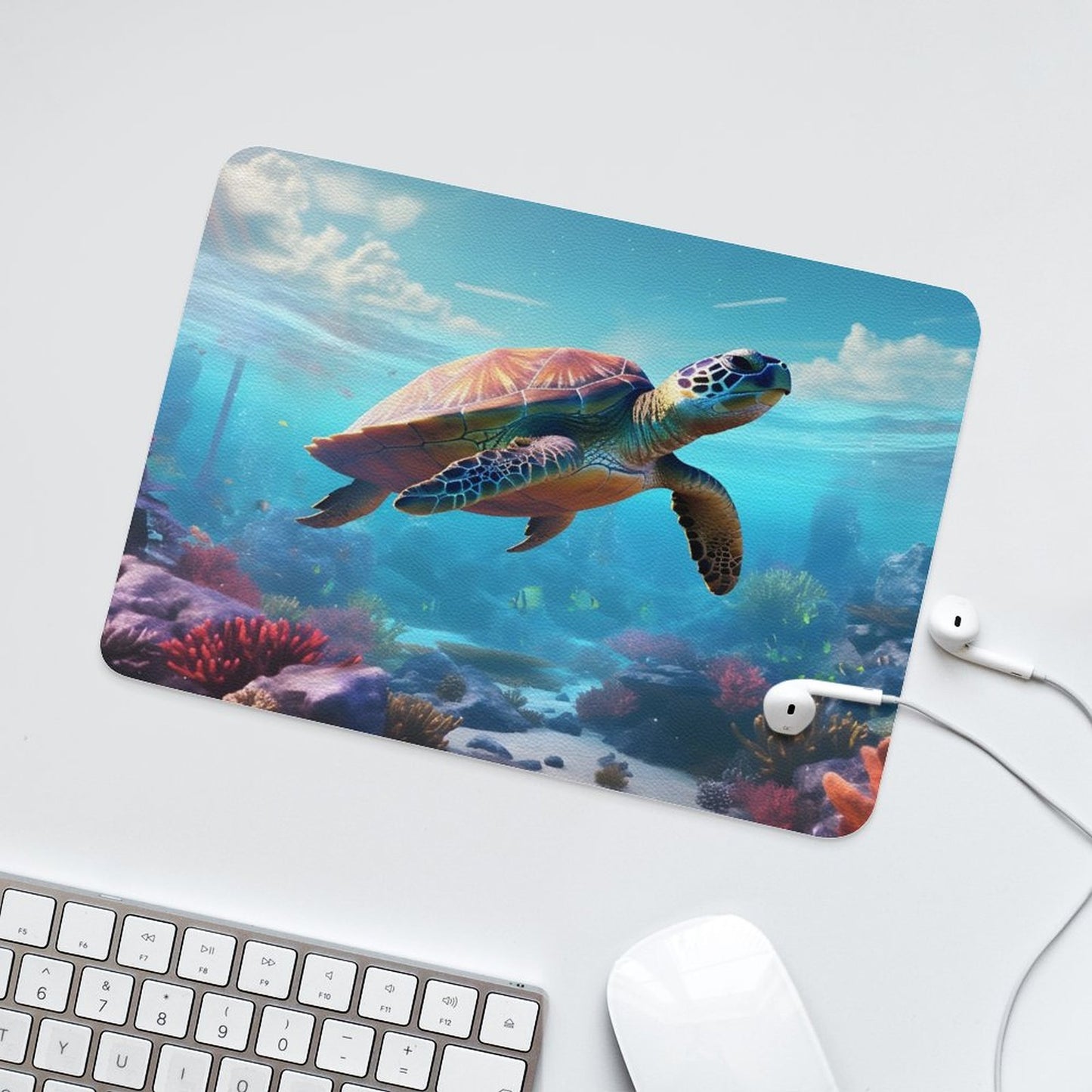 Leather Mouse Pad Sea Turtles, 1 Size, DA05B11 - iTopMax