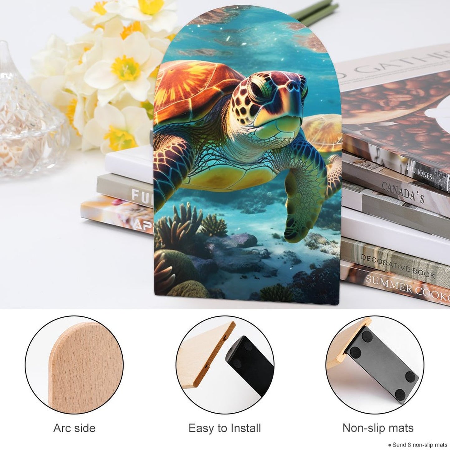 Bookends SolarLab_Sea_turtles_tropical_sea_island_sunlight_hyper-detail__f51f3df4-db17-400d-8a6f-7664e53448e9 Style-13 One Size normal-online-PERSONAL DESIGN