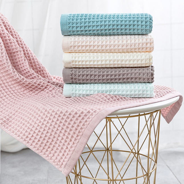 HE0003 40s combed cotton waffle bath towel FT