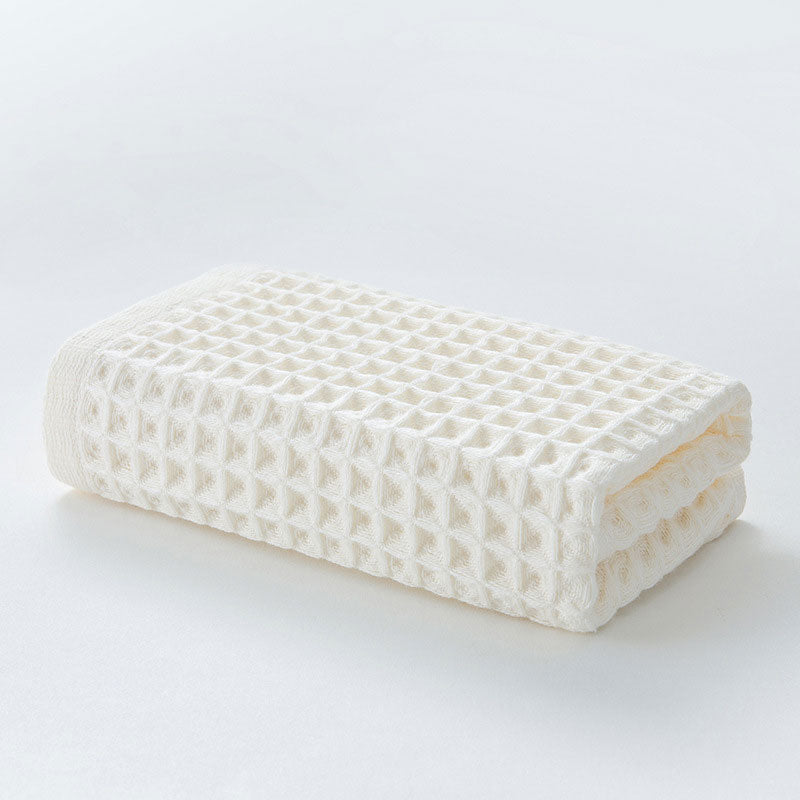 HE0001 40s combed cotton waffle face towel 2 pcs set, 6 Color FT