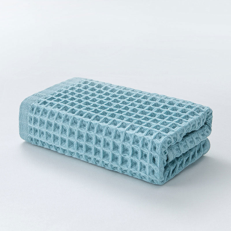 HE0001 40s combed cotton waffle face towel 2 pcs set, 6 Color FT