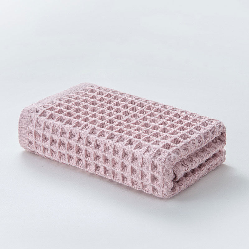 HE0001 40s combed cotton waffle face towel 2 pcs set, 6 Color FT