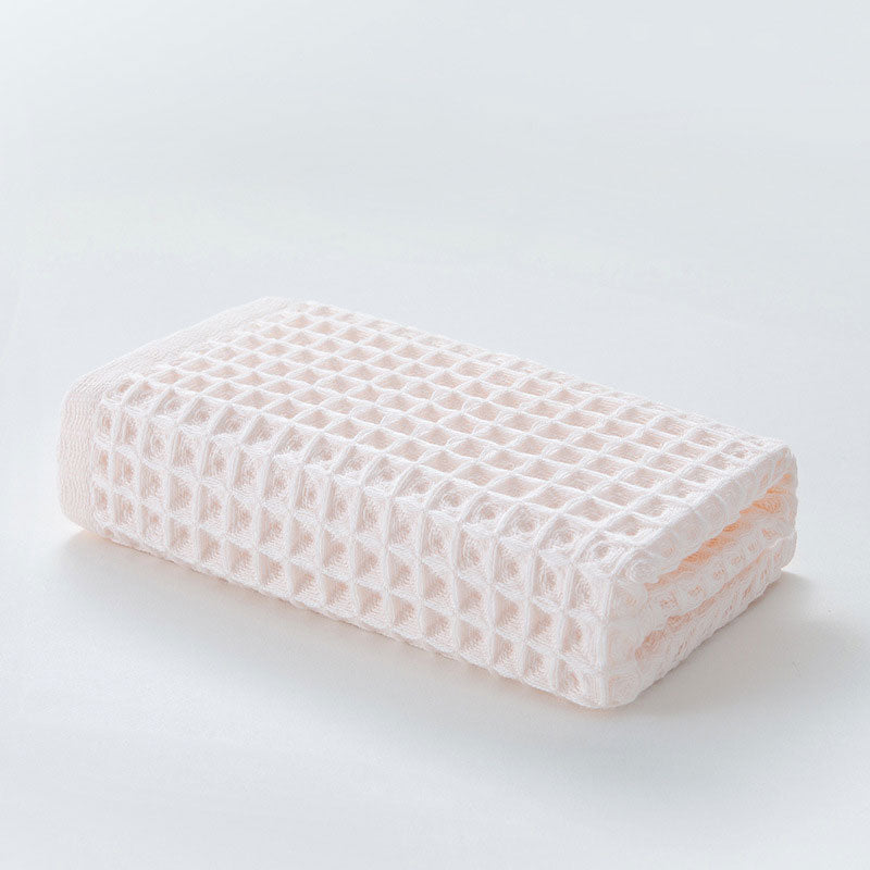 HE0001 40s combed cotton waffle face towel 2 pcs set, 6 Color FT