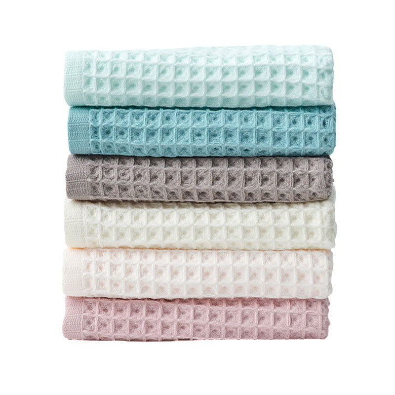 HE0002 40s combed cotton waffle hand towel 4 pcs set, 6 Color FT