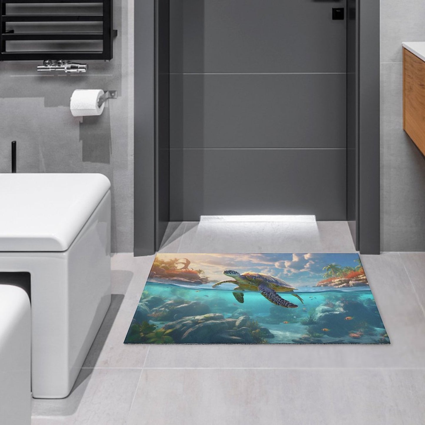 Crystal velvet carpet sea turtles htc01a014 - iTopMax
