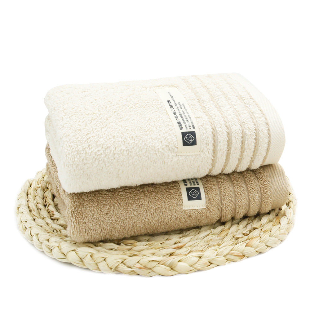 BS0003 21s Organic long staple plain cotton face towel, 2 pcs set, 2 Color FT