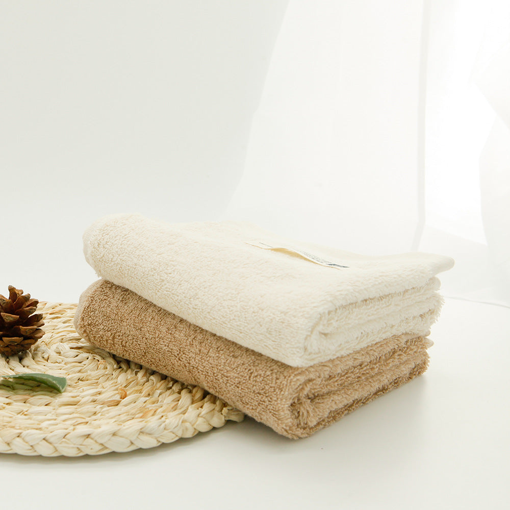 BS0003 21s Organic long staple plain cotton face towel, 2 pcs set, 2 Color FT