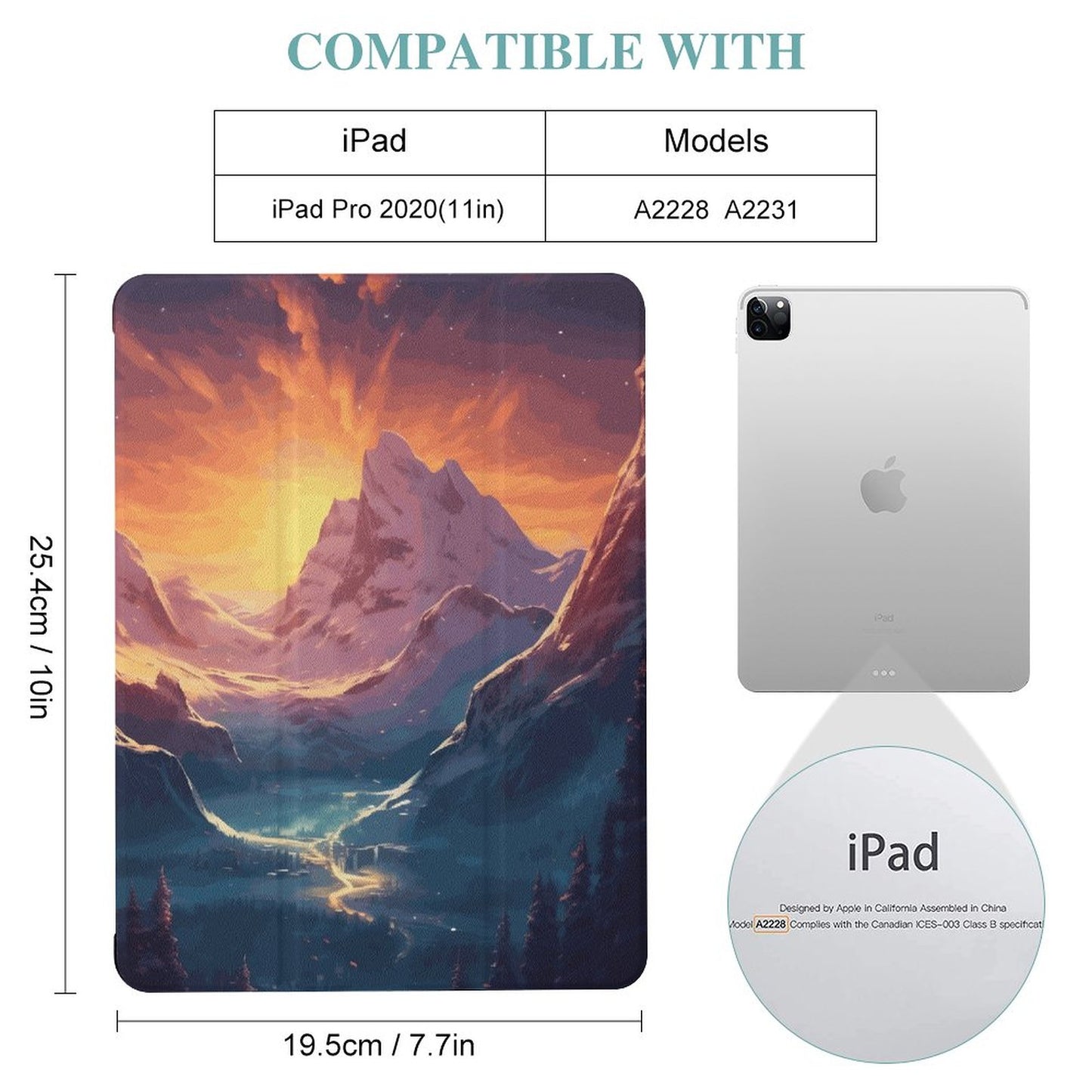 The Ipad Pen Slot Case SolarLab_Norwegian_aurora_winter_mountains_forests_hyper-detail_a7427f32-3528-4890-abde-0738f38c252c normal-online-PERSONAL DESIGN
