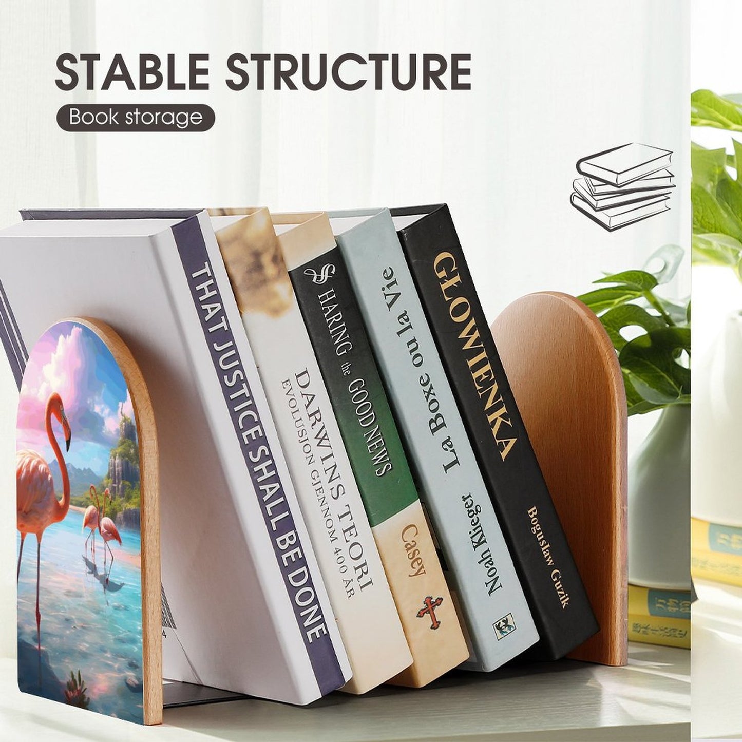 Bookends SolarLab_flamingos_tropical_sea_island_sunlight_fantasy_stock_i_6888b8f7-66b6-444e-b436-c07baf8331d4 Style-4 One Size normal-online-PERSONAL DESIGN