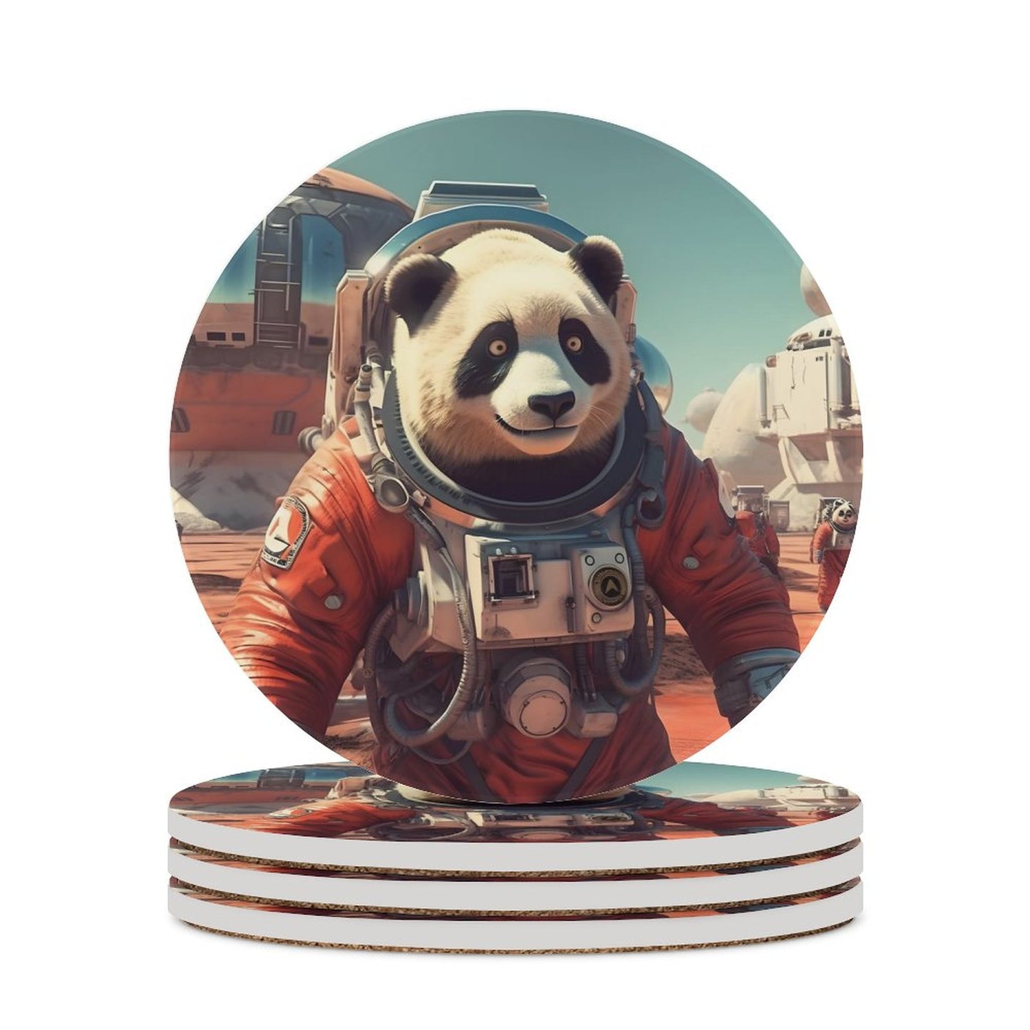 Ceramic Coasters (Round) SolarLab_a_Panda_astronaut_walk_on_the_Mars_spaceship_sci-fi_pu_793a70ab-82ca-4501-88c6-6cc9c3220406 normal-online-PERSONAL DESIGN