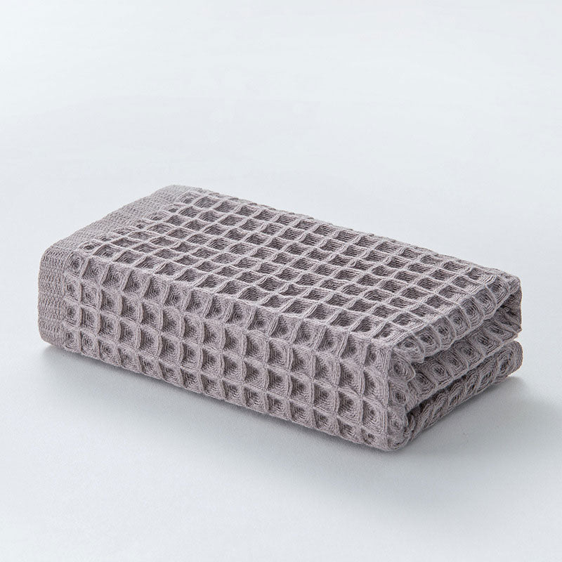 HE0001 40s combed cotton waffle face towel 2 pcs set, 6 Color FT