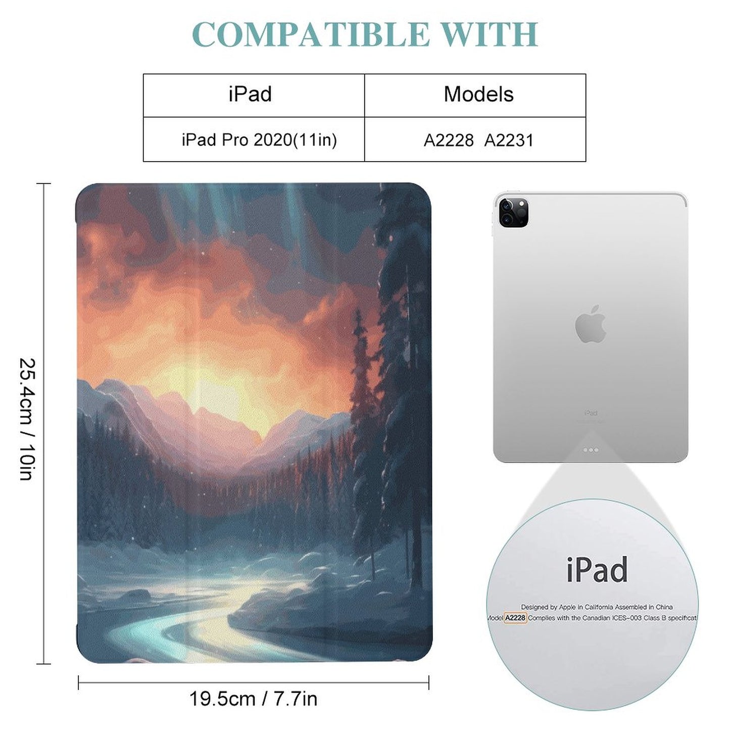 The Ipad Pen Slot Case SolarLab_Norwegian_aurora_winter_mountains_forests_hyper-detail_569b47dc-9312-4b74-b052-f4d3b554921e normal-online-PERSONAL DESIGN