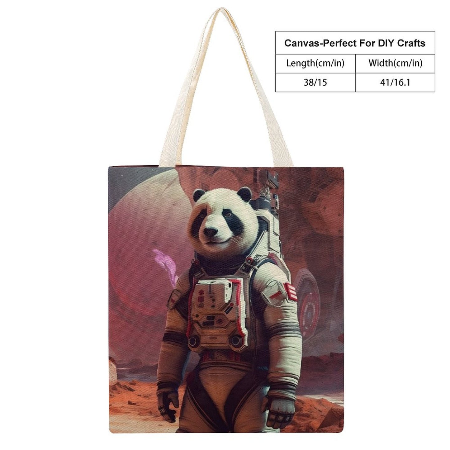 Canvas Tote Bag Double SolarLab_a_Panda_astronaut_walk_on_the_Mars_starship_Cyberpunk__2c9bca64-42ac-4372-9004-11ba37f4a622 Style-32 38×41cm normal-online-PERSONAL DESIGN