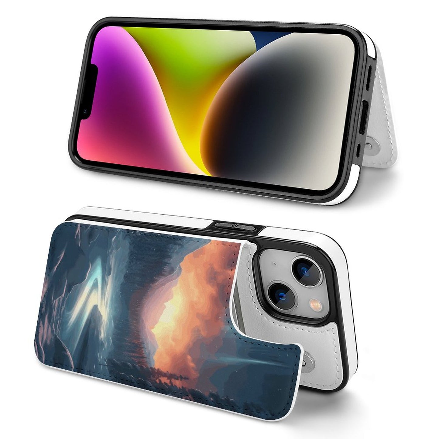 Mobile Phone Case for Apple IPhone 14 SolarLab_Norwegian_aurora_winter_mountains_forests_hyper-detail_569b47dc-9312-4b74-b052-f4d3b554921e normal-online-PERSONAL DESIGN