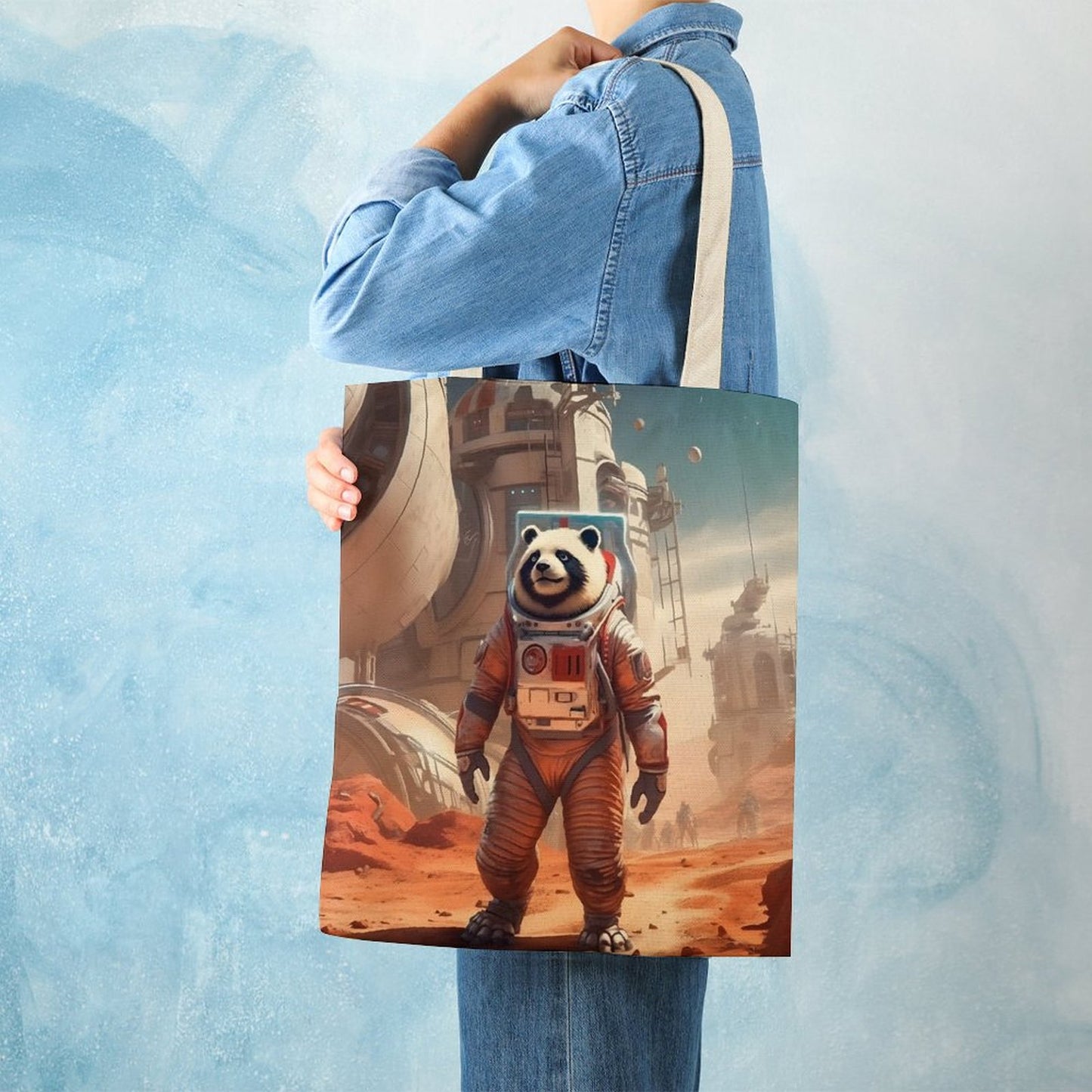 Canvas Tote Bag Double SolarLab_a_Panda_astronaut_walk_on_the_Mars_starship_Cyberpunk__59fd3da3-8403-456b-9fa2-da871549cf0d Style-33 38×41cm normal-online-PERSONAL DESIGN