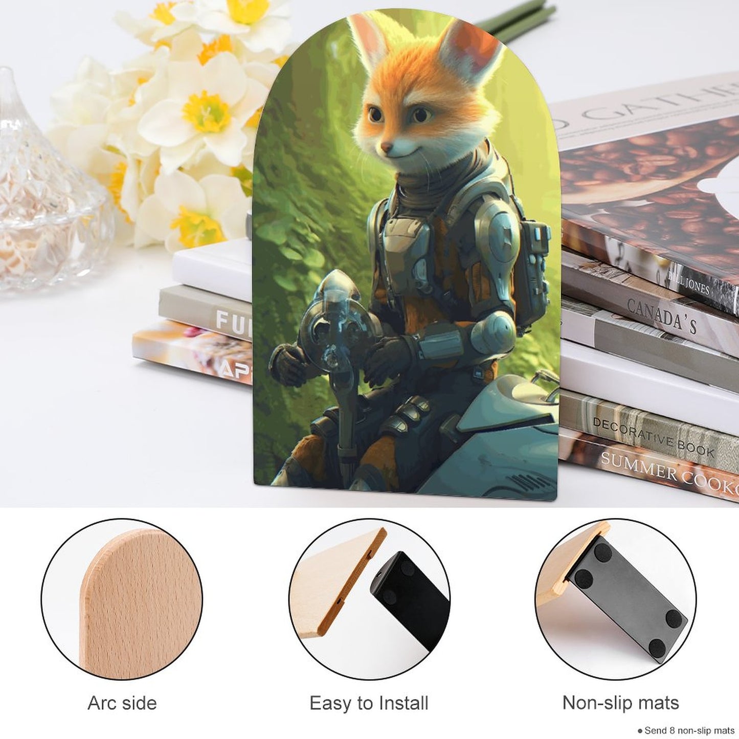 Bookends SolarLab_French_fairy_tale_The_little_prince_wearing_a_helmet_c_45208523-f9fc-4df7-b9be-c1427d4e89ff Style-3 One Size normal-online-PERSONAL DESIGN
