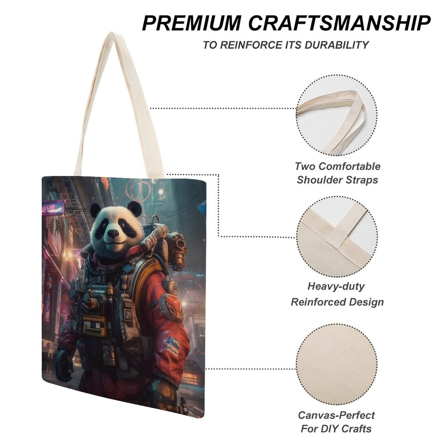 Canvas Tote Bag Double SolarLab_a_Panda_astronaut_walk_on_the_space_rocket_Cyberpunk_f_7ebe1c4d-9ec7-4909-bd5d-cab48a4a3fa7 Style-26 38×41cm normal-online-PERSONAL DESIGN