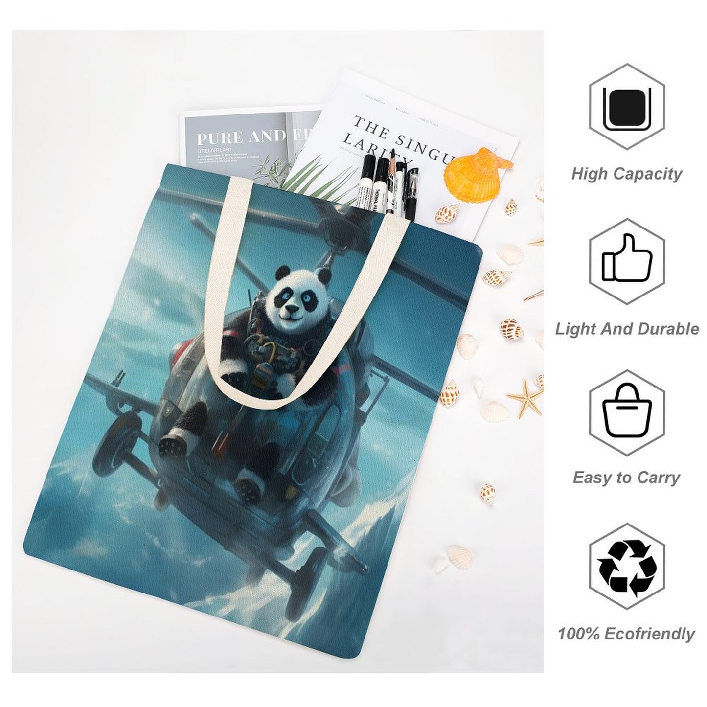 Canvas Tote Bag Double SolarLab_a_Panda_pilot_drive_a_helicopter_in_the_sky_on_the_Arc_0bd4d23c-c25c-4fbe-86ba-f0af5e7f6d6e Style-12 38×41cm normal-online-PERSONAL DESIGN