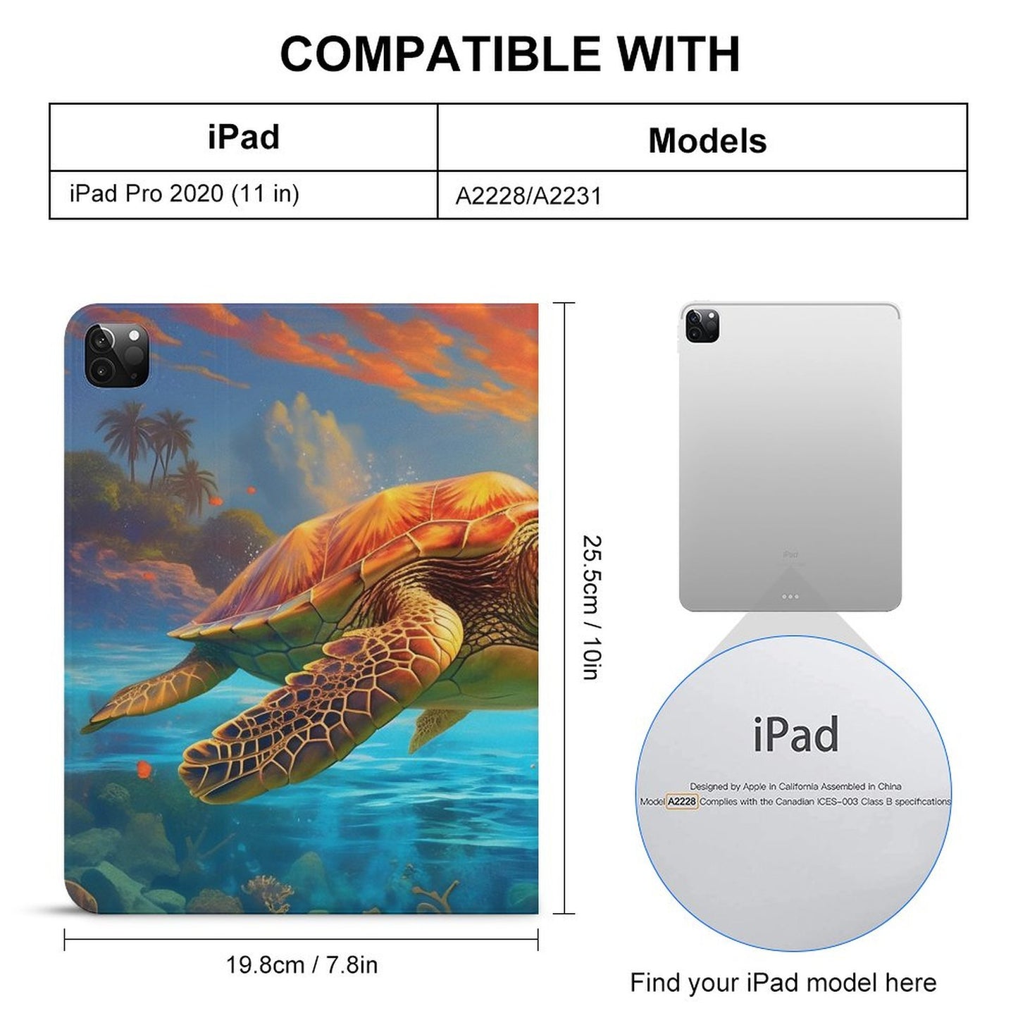 The Ipad Pen Slot Case SolarLab_Sea_turtles_tropical_sea_island_sunlight_fantasy_art_d_c29a6e10-0f28-42ee-8e19-15bcf9990e3c normal-online-PERSONAL DESIGN