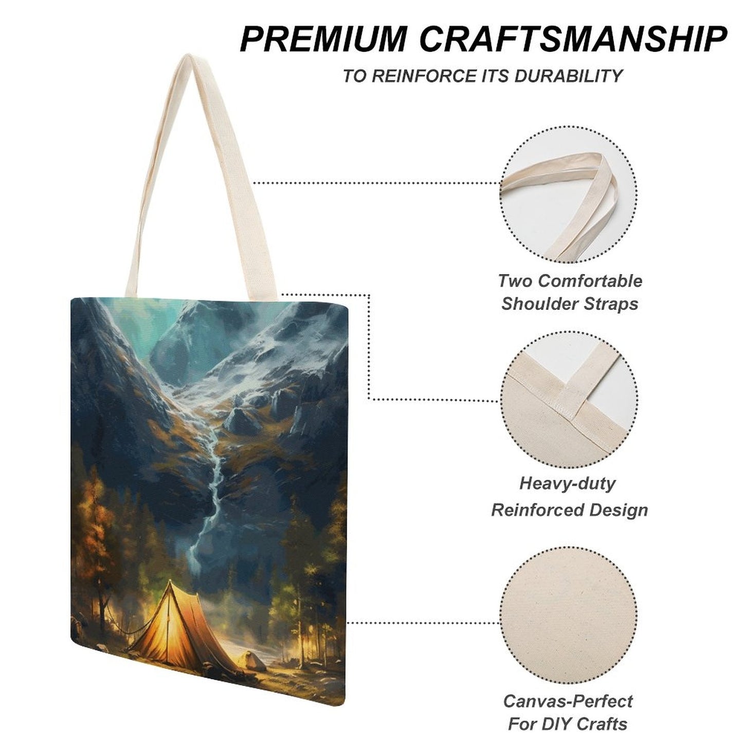 Canvas Tote Bag Double SolarLab_Norwegian_aurora_spring_mountains_forests_rivers_tents_5c5c73a4-6532-4372-b600-531d14aaeff3 Style-8 38×41cm normal-online-PERSONAL DESIGN