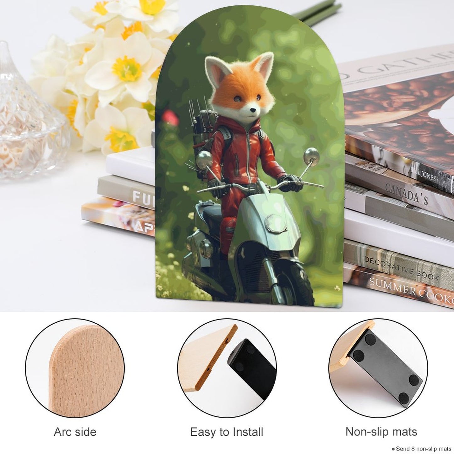 Bookends SolarLab_French_fairy_tale_The_little_prince_wore_a_helmet_carr_185c5aa4-0b2c-4b6d-a746-777e06b9c157 Style-1 One Size normal-online-PERSONAL DESIGN