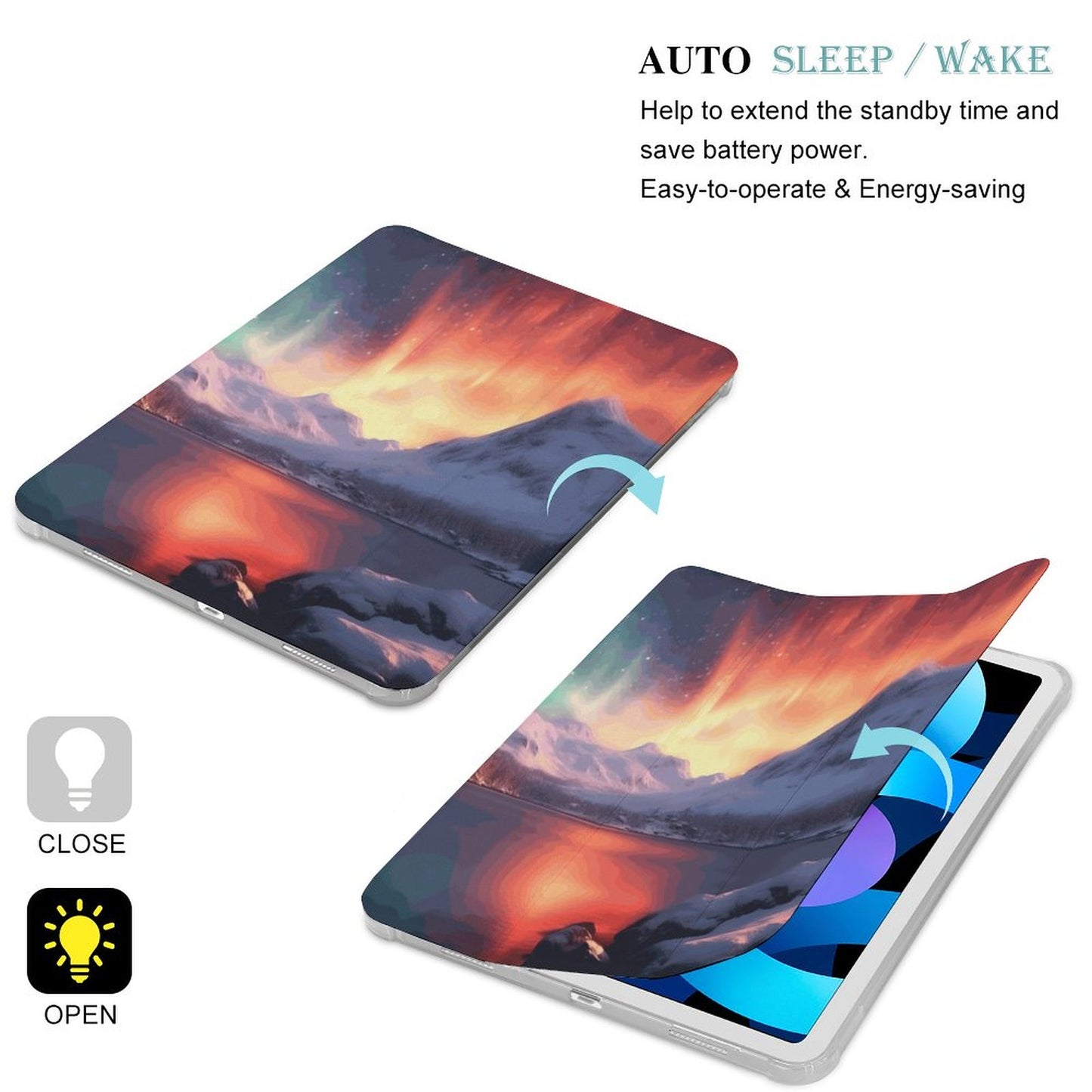 The Ipad Pen Slot Case SolarLab_Norwegian_aurora_winter_mountains_forests_lake_hyper-d_d5f5f8af-edcf-4892-a640-8e4a2b673b21 normal-online-PERSONAL DESIGN