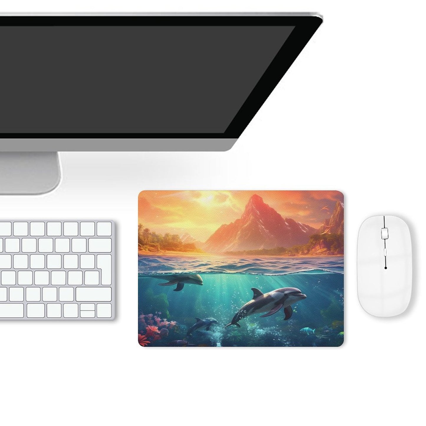 Leather Mouse Pad Dolphins, 1 Size, DA05B01 - iTopMax