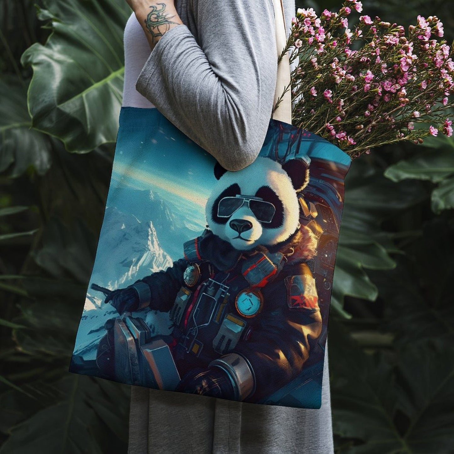 Canvas Tote Bag Double SolarLab_a_Panda_pilot_drive_a_helicopter_in_the_sky_on_snow_mo_8e640655-0f67-4173-93b1-8346e2bd7e2a Style-11 38×41cm normal-online-PERSONAL DESIGN