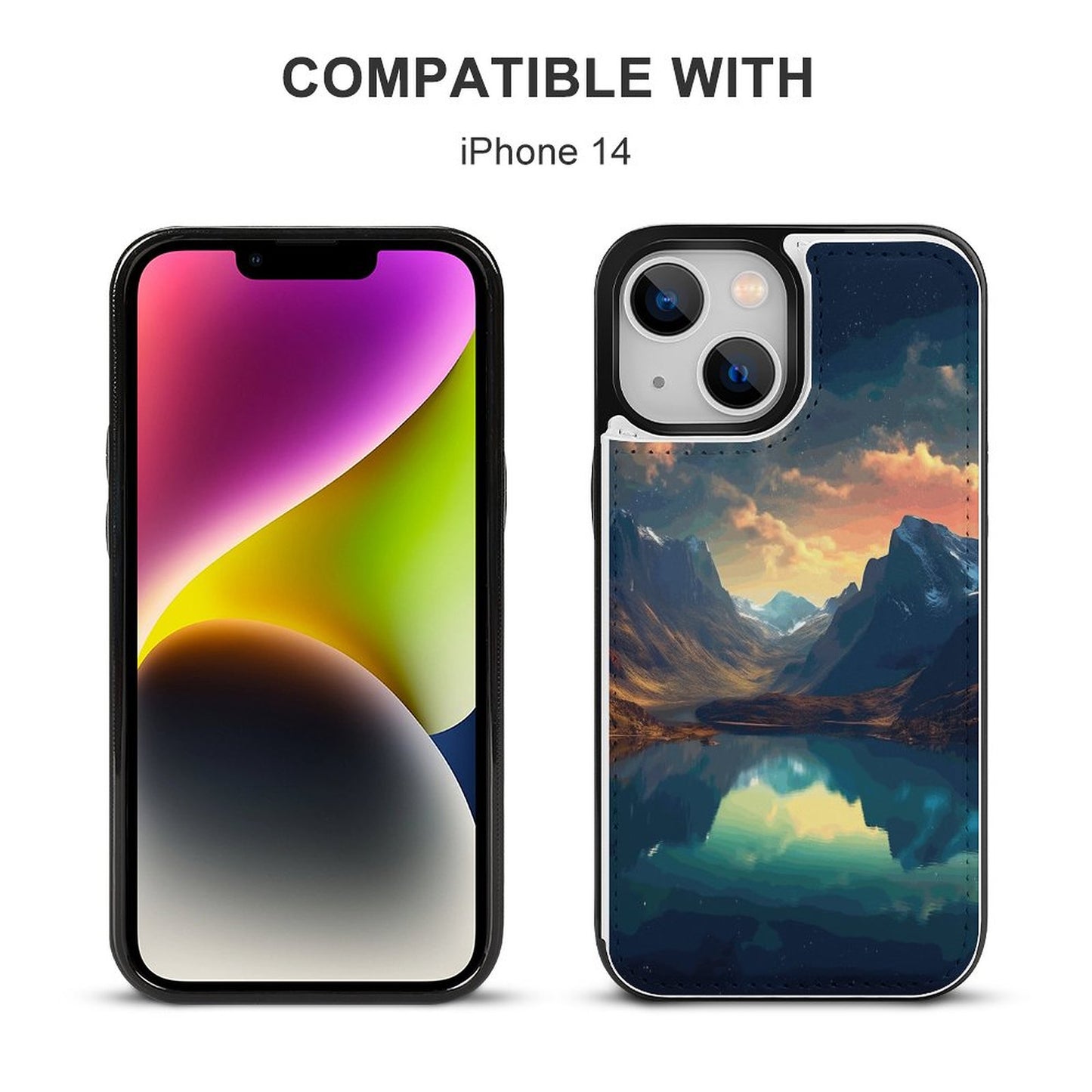 Mobile Phone Case for Apple IPhone 14 SolarLab_Norwegian_aurora_summer_mountains_forests_hyper-detail_b24d068a-fdf6-4546-a8c1-9a8ab663bddf normal-online-PERSONAL DESIGN