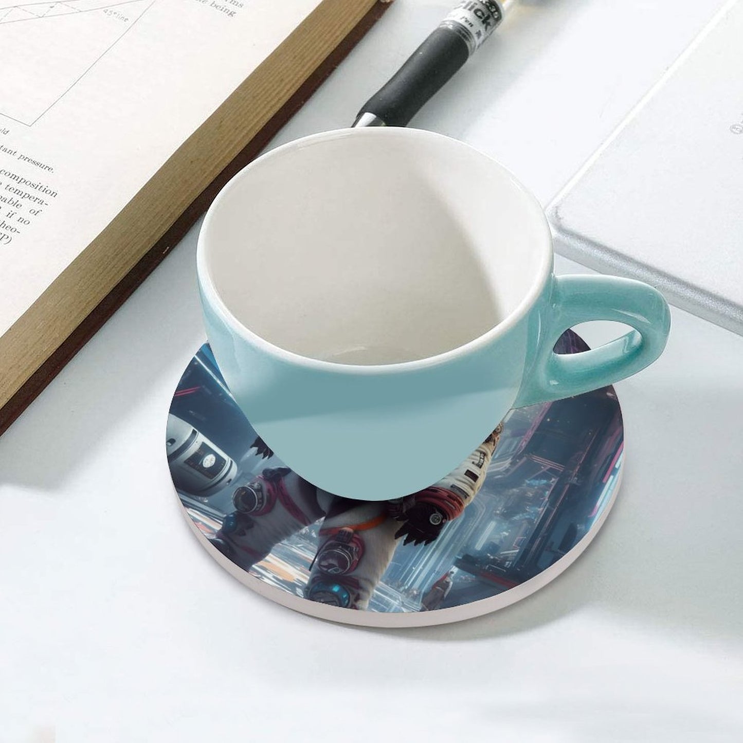 Ceramic Coasters (Round) SolarLab_a_Panda_astronaut_walk_on_the_space_rocket_Cyberpunk_f_6aa28c47-6dfa-4eec-a240-3d5529ab2e65 normal-online-PERSONAL DESIGN