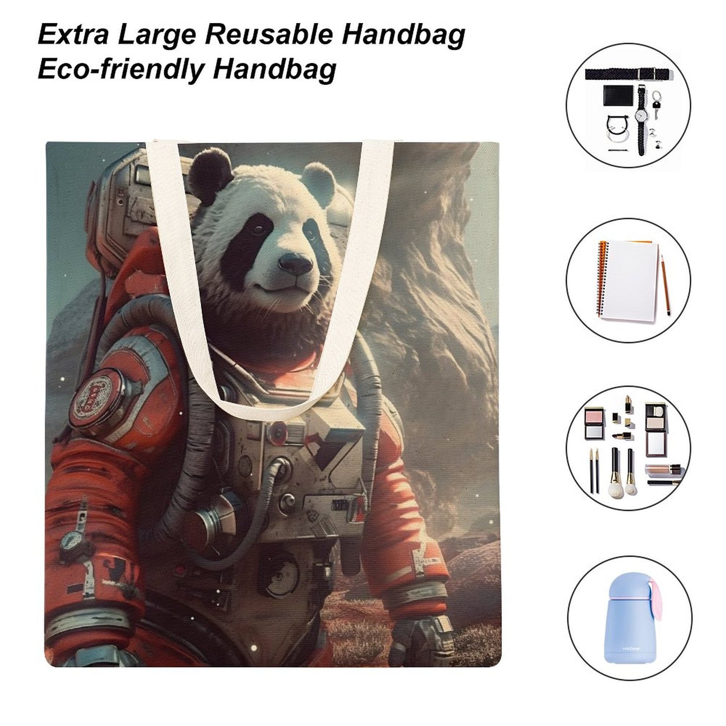 Canvas Tote Bag Double SolarLab_a_Panda_astronaut_walk_on_the_Mars_spaceship_sci-fi_pu_733438a8-767e-4923-9f27-a755fad1349c Style-35 38×41cm normal-online-PERSONAL DESIGN