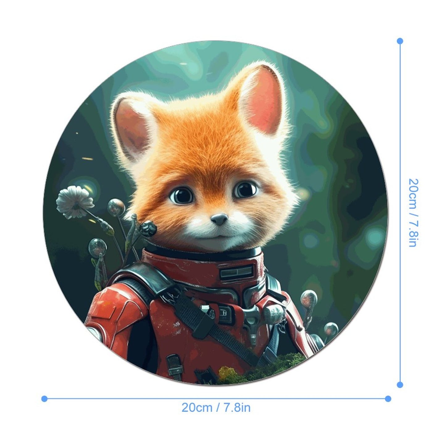 Mouse Pad Fox_003 Style-2 20*20cm normal-online-PERSONAL DESIGN