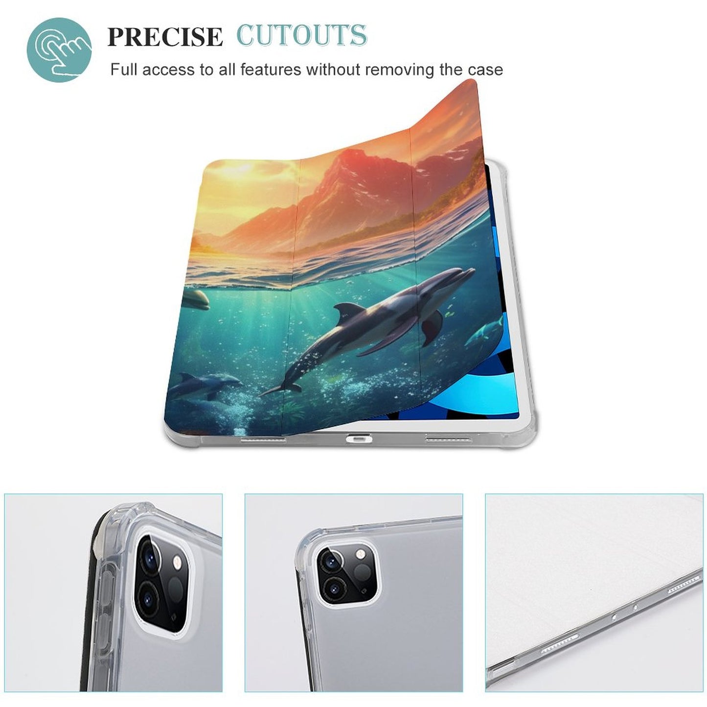 The Ipad Pen Slot Case SolarLab_Dolphins_tropical_sea_island_sunlight_fantasy_hyper-de_f2db25c8-82f5-45d9-9ff2-698e69821ae5 normal-online-PERSONAL DESIGN