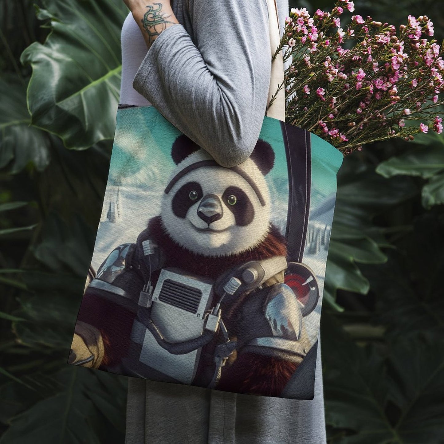 Canvas Tote Bag Double SolarLab_a_Panda_pilot_drive_a_helicopter_in_the_sky_on_the_Arc_3e548a73-b636-47c1-9380-69d8b5c2333e Style-14 38×41cm normal-online-PERSONAL DESIGN