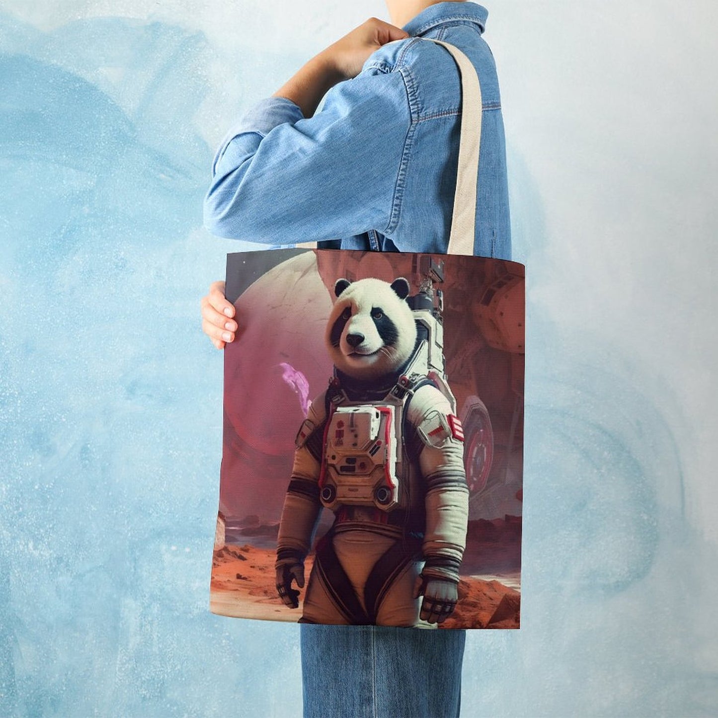 Canvas Tote Bag Double SolarLab_a_Panda_astronaut_walk_on_the_Mars_starship_Cyberpunk__2c9bca64-42ac-4372-9004-11ba37f4a622 Style-32 38×41cm normal-online-PERSONAL DESIGN