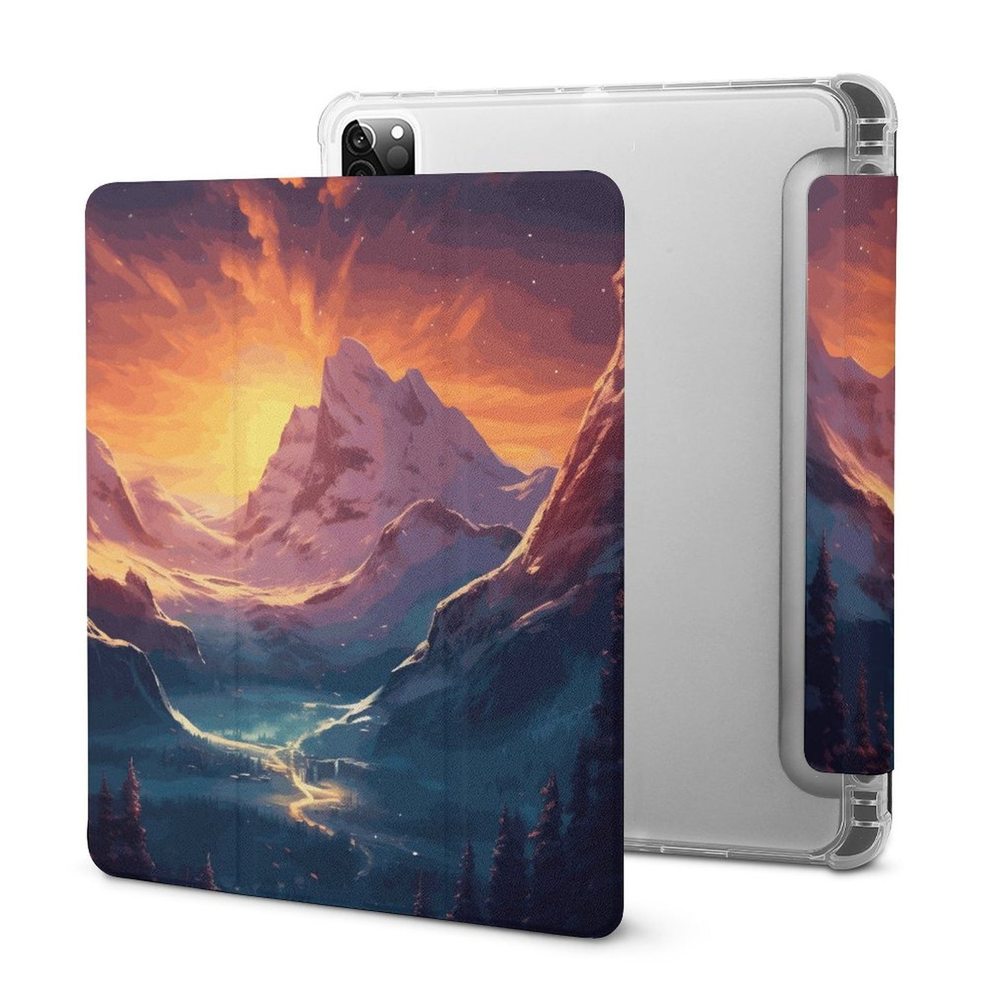 The Ipad Pen Slot Case SolarLab_Norwegian_aurora_winter_mountains_forests_hyper-detail_a7427f32-3528-4890-abde-0738f38c252c normal-online-PERSONAL DESIGN
