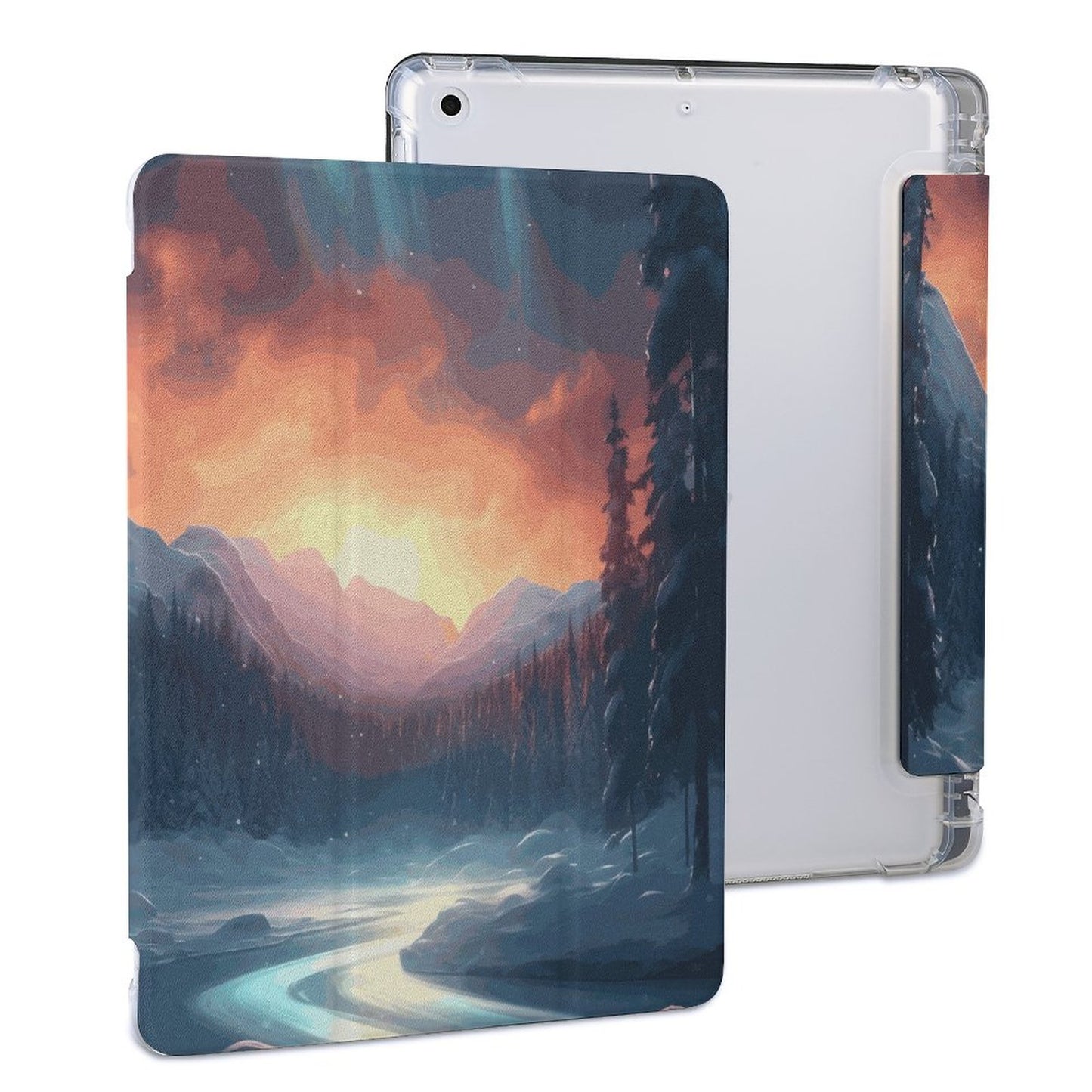 The Ipad Pen Slot Case SolarLab_Norwegian_aurora_winter_mountains_forests_hyper-detail_569b47dc-9312-4b74-b052-f4d3b554921e normal-online-PERSONAL DESIGN