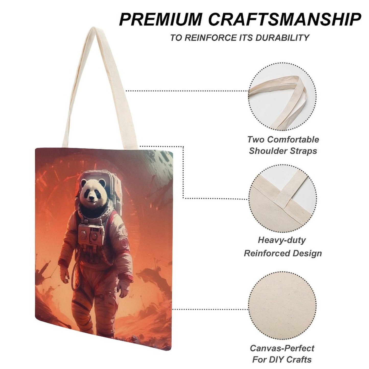 Canvas Tote Bag Double SolarLab_a_Panda_astronaut_walk_on_the_Mars_spaceship_Cyberpunk_68b4d70b-912c-4a5b-b14c-5ba05107d5dc Style-37 38×41cm normal-online-PERSONAL DESIGN