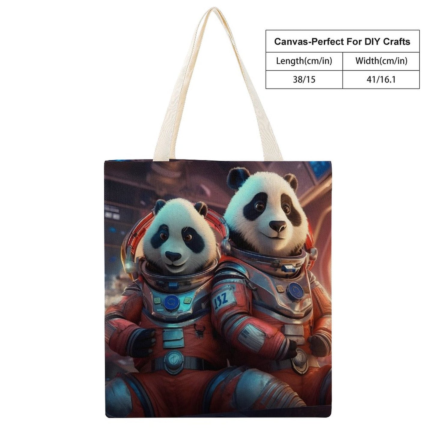 Canvas Tote Bag Double SolarLab_Two_panda_astronauts_piloted_a_spaceship_from_Earth_to_cd4577d6-f010-4e58-9e68-bd19c7d61647 Style-16 38×41cm normal-online-PERSONAL DESIGN
