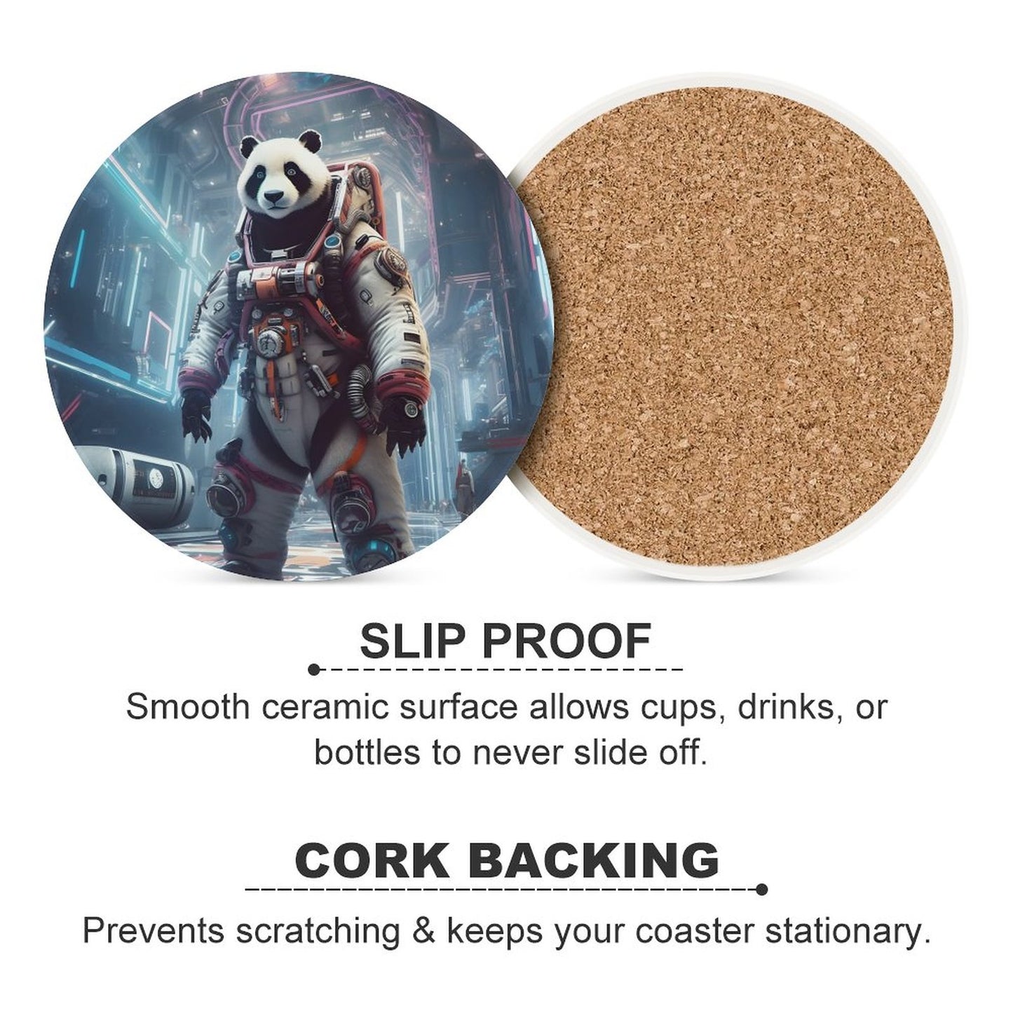 Ceramic Coasters (Round) SolarLab_a_Panda_astronaut_walk_on_the_space_rocket_Cyberpunk_f_6aa28c47-6dfa-4eec-a240-3d5529ab2e65 normal-online-PERSONAL DESIGN