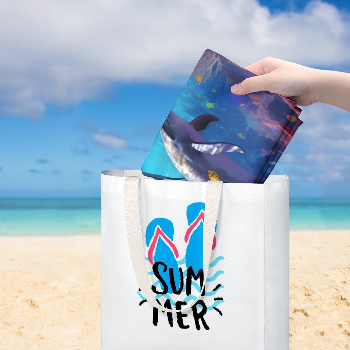 Beach Towel SolarLab_Dolphins_tropical_sea_hyper-detail_high_resolution_8k_655814c8-b7f8-4c4c-9763-de92d9ff2f5d_ Style One Size normal-online-PERSONAL DESIGN