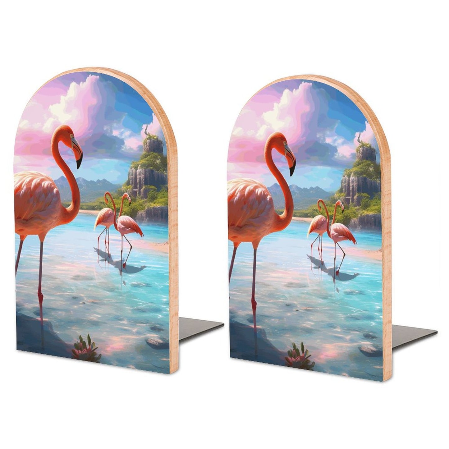 Bookends SolarLab_flamingos_tropical_sea_island_sunlight_fantasy_stock_i_6888b8f7-66b6-444e-b436-c07baf8331d4 Style-4 One Size normal-online-PERSONAL DESIGN