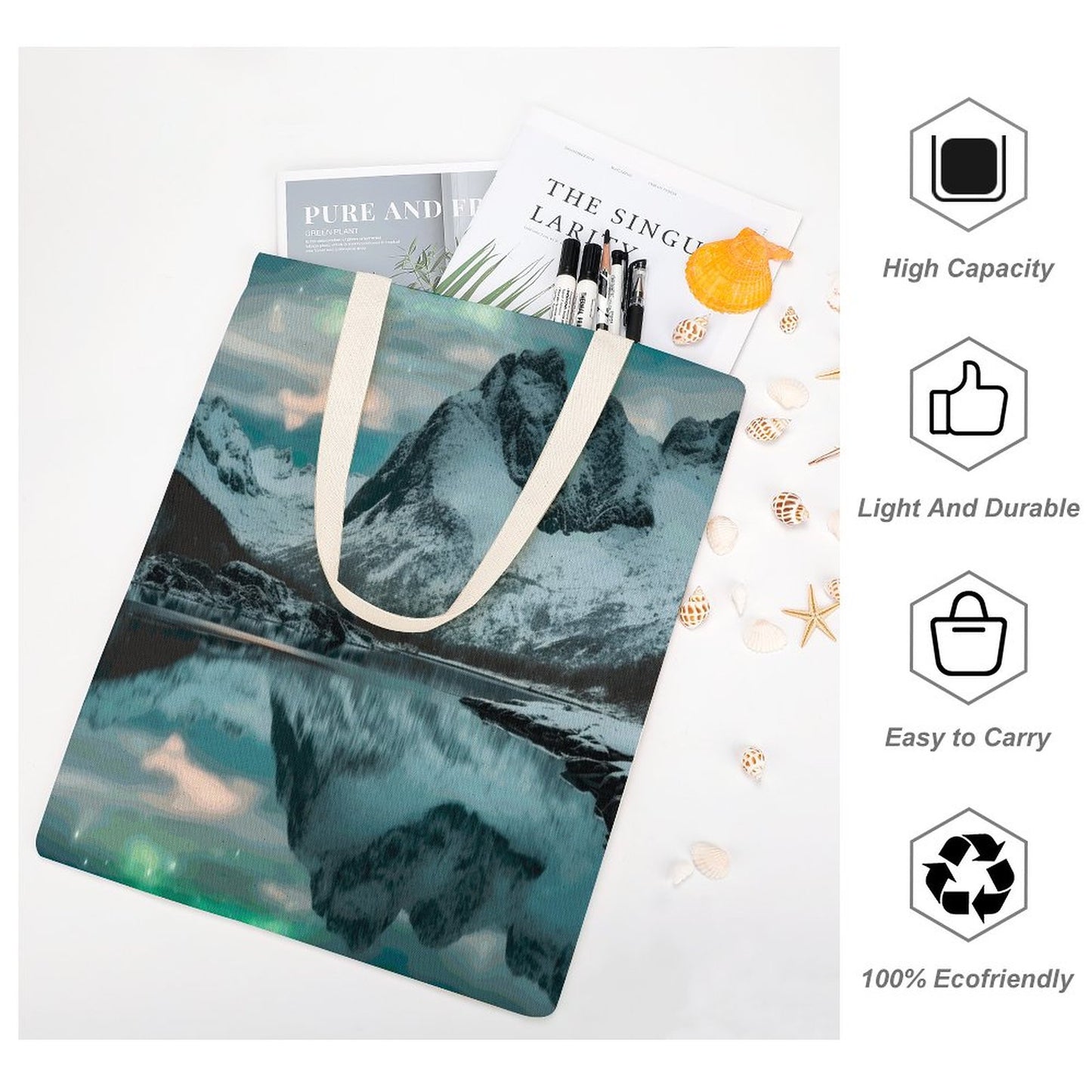 Canvas Tote Bag Double SolarLab_Norwegian_aurora_winter_mountains_forests_lake_hyper-d_2b797c5c-a847-440b-ba22-5bdd5b69435c Style-4 38×41cm normal-online-PERSONAL DESIGN