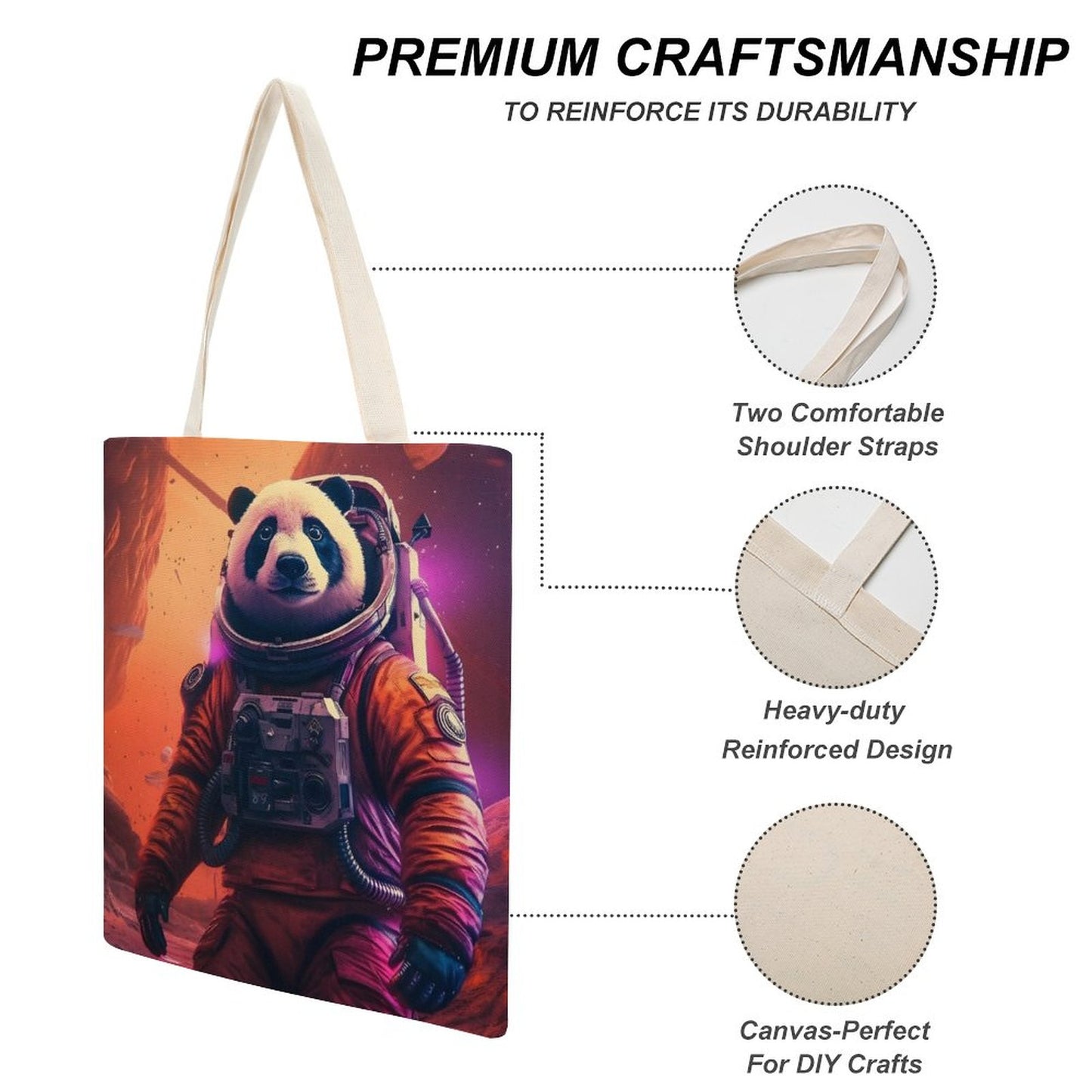 Canvas Tote Bag Double SolarLab_a_Panda_astronaut_walk_on_the_Mars_spaceship_Cyberpunk_e2ab4124-d37f-4030-8cc7-141a47bbb18d Style 38×41cm normal-online-PERSONAL DESIGN