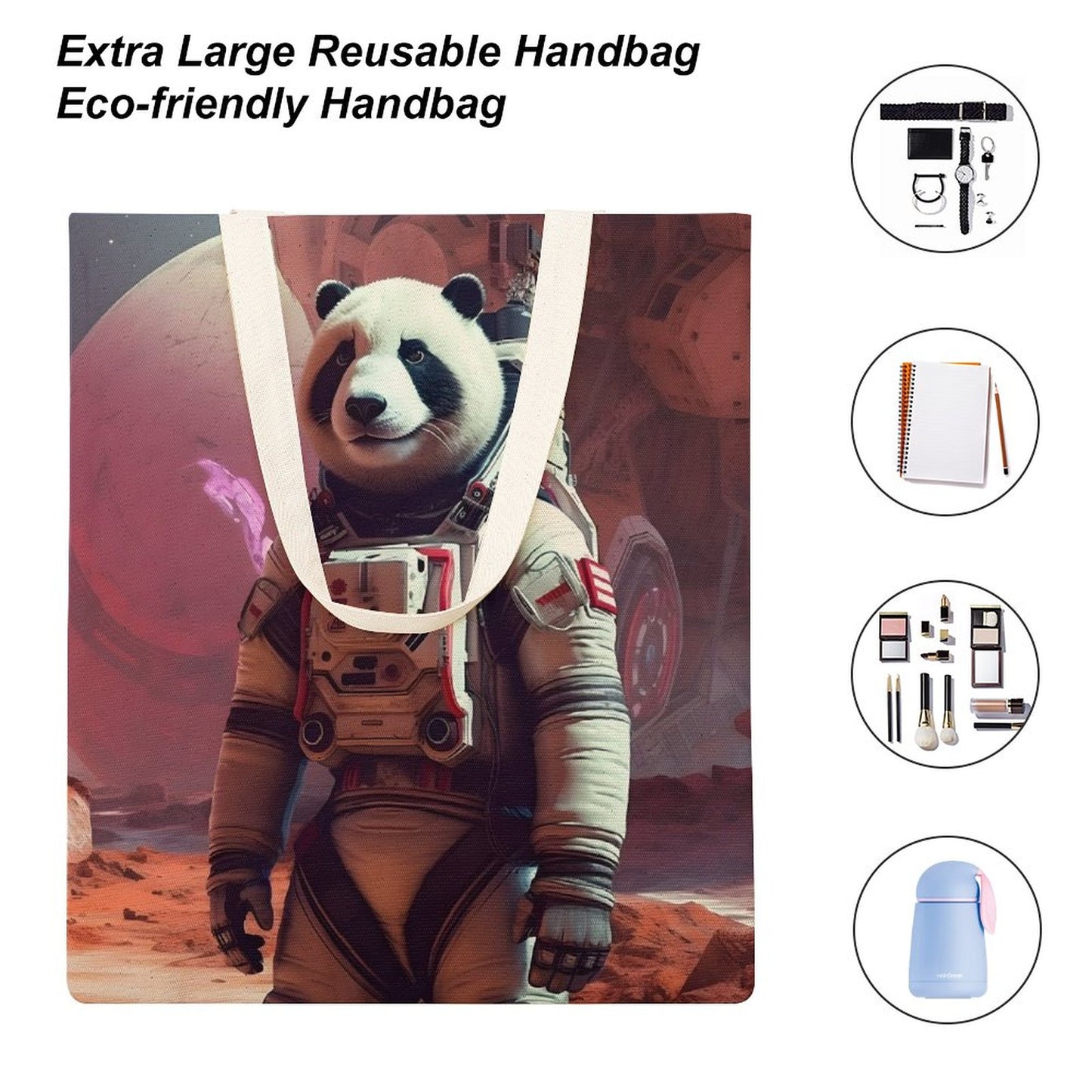 Canvas Tote Bag Double SolarLab_a_Panda_astronaut_walk_on_the_Mars_starship_Cyberpunk__2c9bca64-42ac-4372-9004-11ba37f4a622 Style-32 38×41cm normal-online-PERSONAL DESIGN
