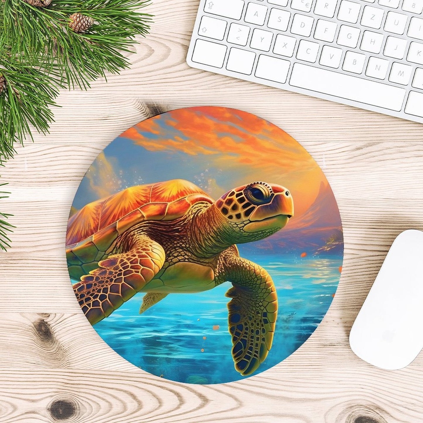 Mouse Pad SolarLab_Sea_turtles_tropical_sea_island_sunlight_fantasy_art_d_c29a6e10-0f28-42ee-8e19-15bcf9990e3c Style-15 20*20cm normal-online-PERSONAL DESIGN